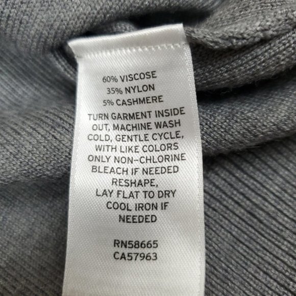 JWN John W Nordstrom grey quarter zip w cashmere - Picture 8 of 9